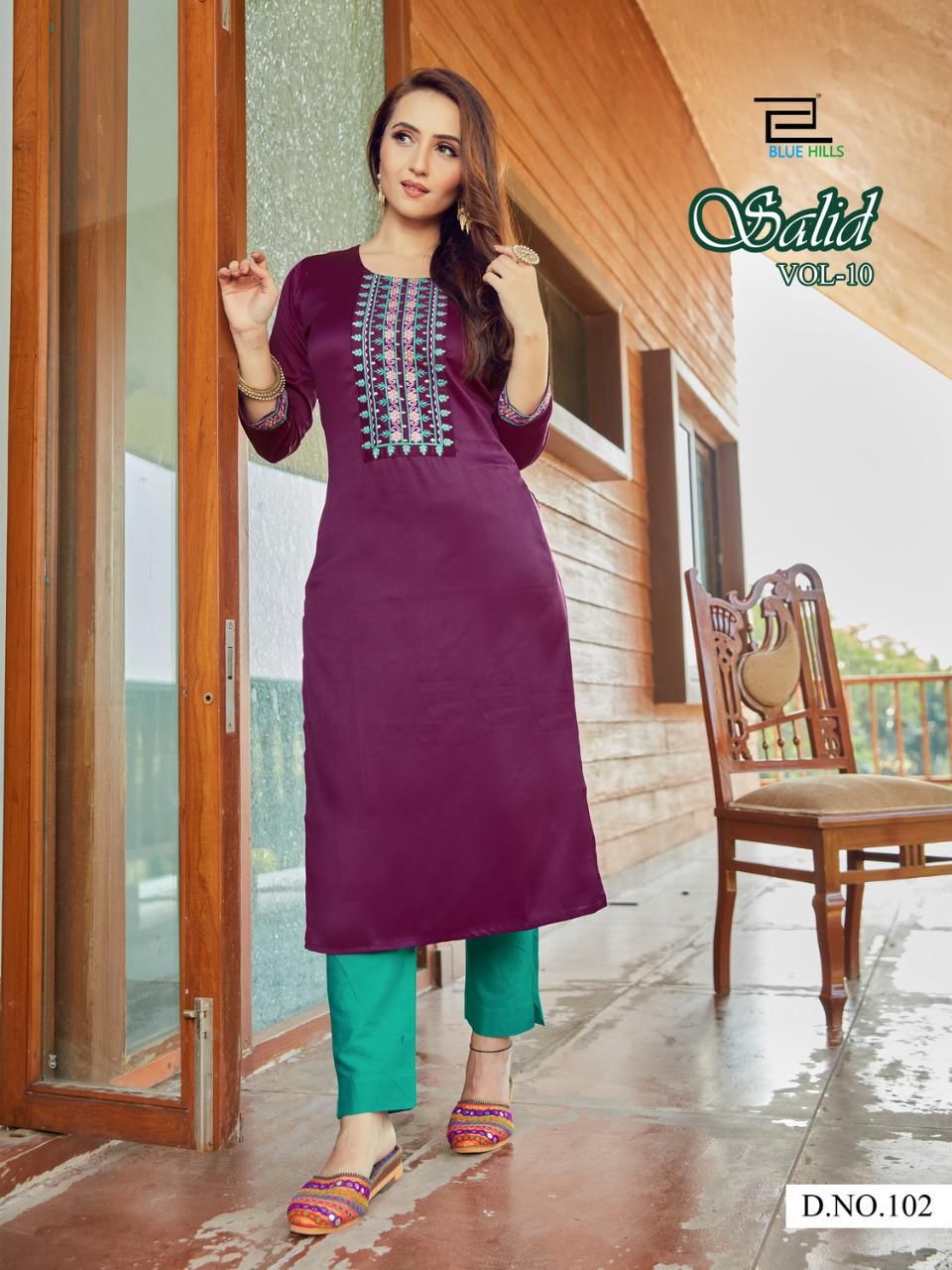 Blue Hills Solid 10 Designer Ethnic Wear Designer Fancy Kurti Collection
